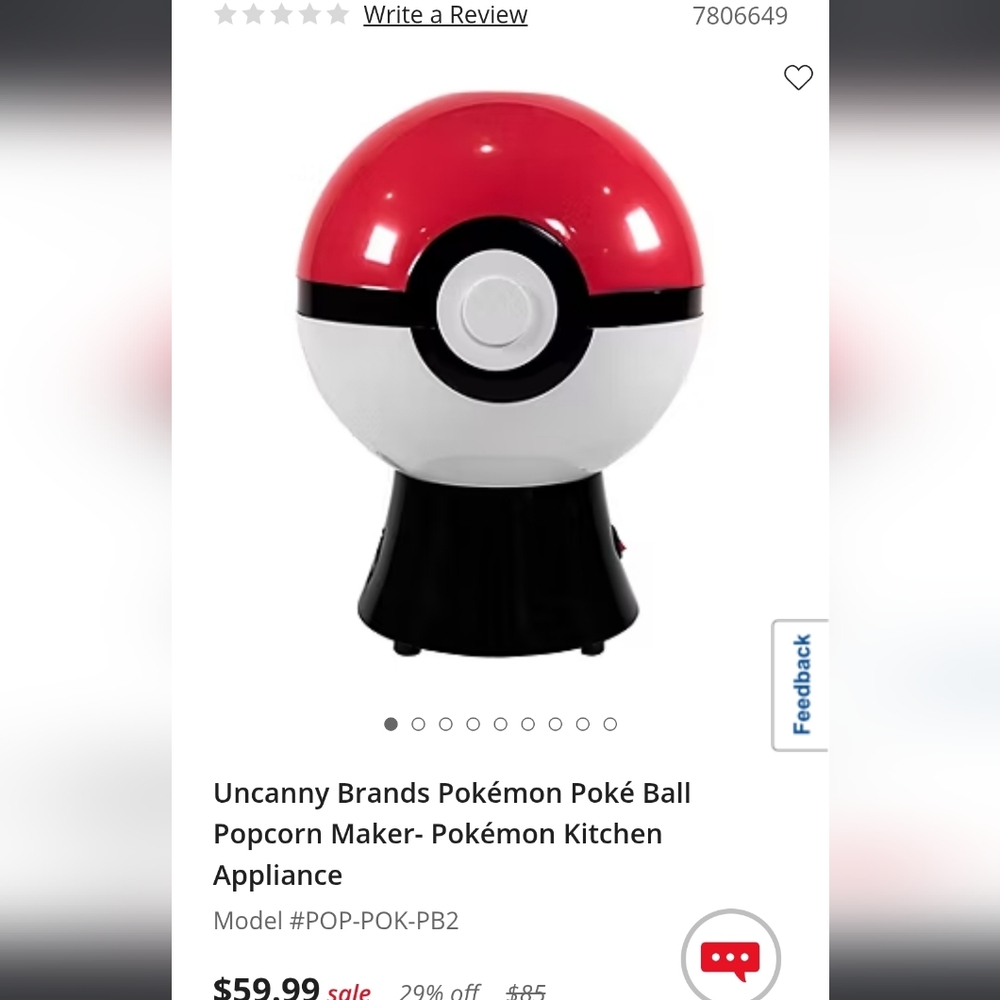Uncanny Brands Poké Ball Popcorn Maker